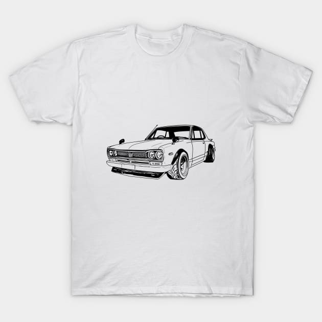 Japanese Classic Cars T-Shirt by Hot-Mess-Zone